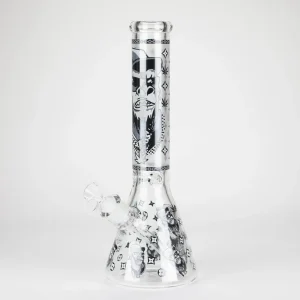 14" 7mm Gorilla Designs Glow In The Dark Beaker Bong