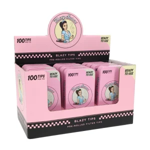BLAZY SUSAN TIPS IN TIN PINK – 12PK – 100CT