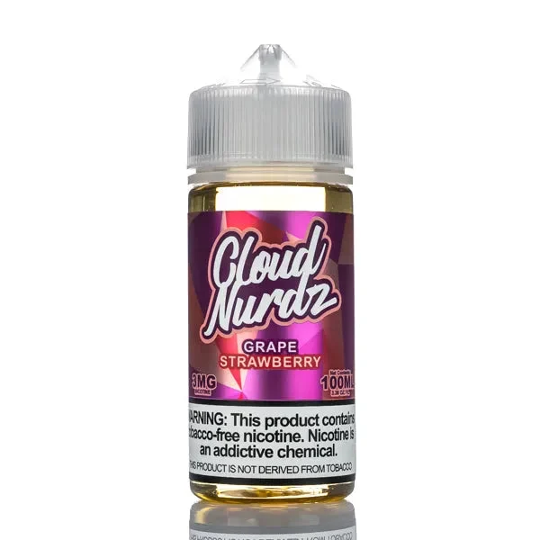 Cloud Nurdz E-Liquid – Grape Strawberry – 100ml - Image 2