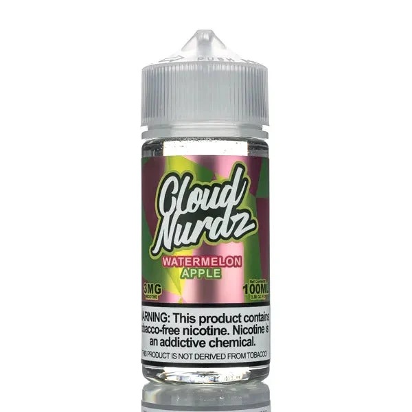 Cloud Nurdz E-Liquid – Watermelon Apple – 100ml - Image 2