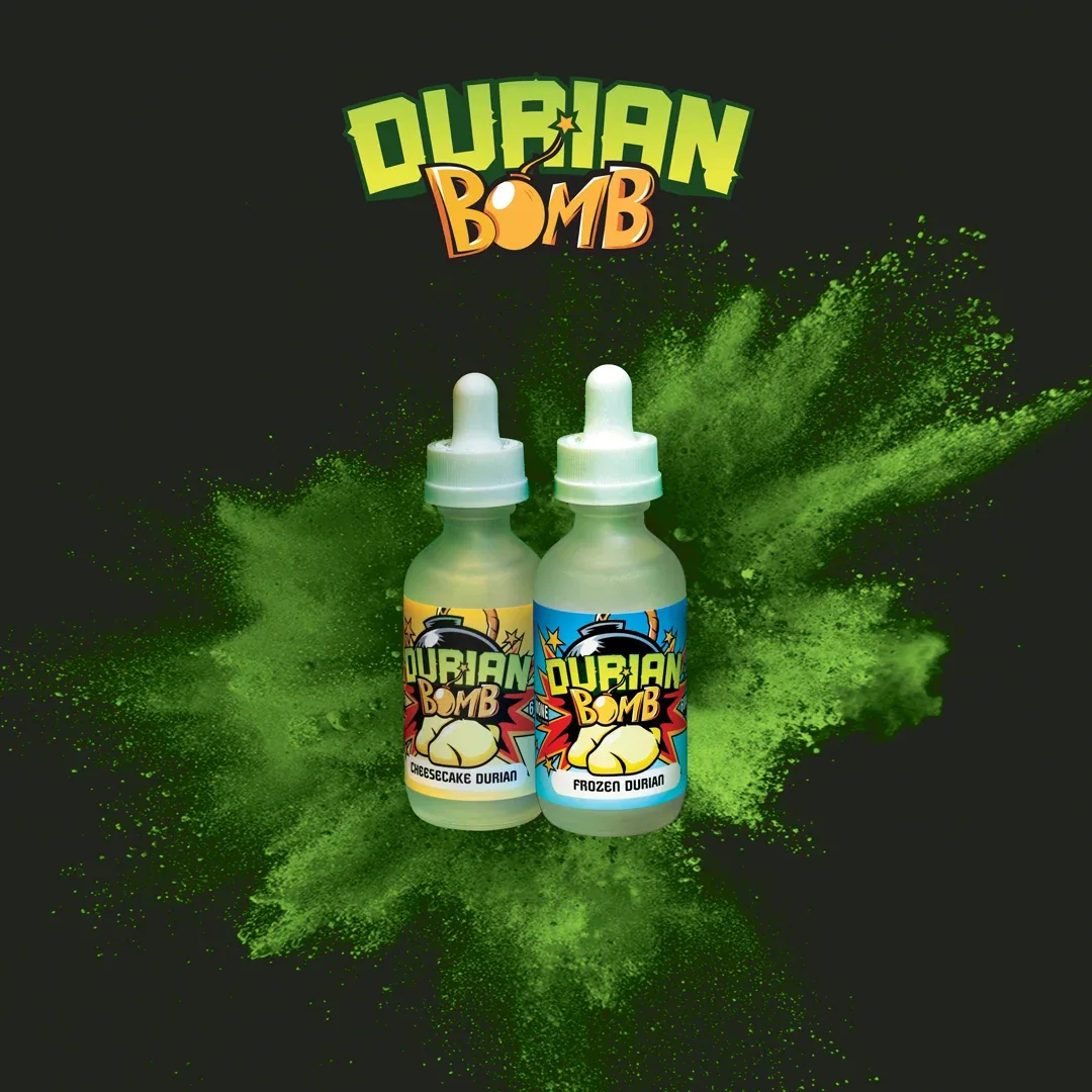 DURIAN BOMB E-LIQUID - CHEESECAKE DURIAN (60ML GLASS BOTTLE) - Image 2