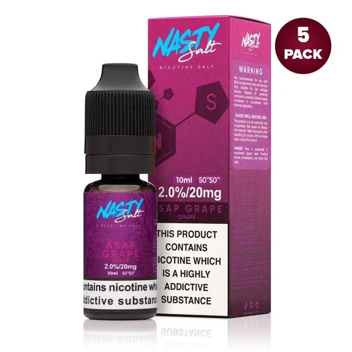 Nasty Juice ASAP Grape Nasty Salt E-Liquid 10ml - Image 2