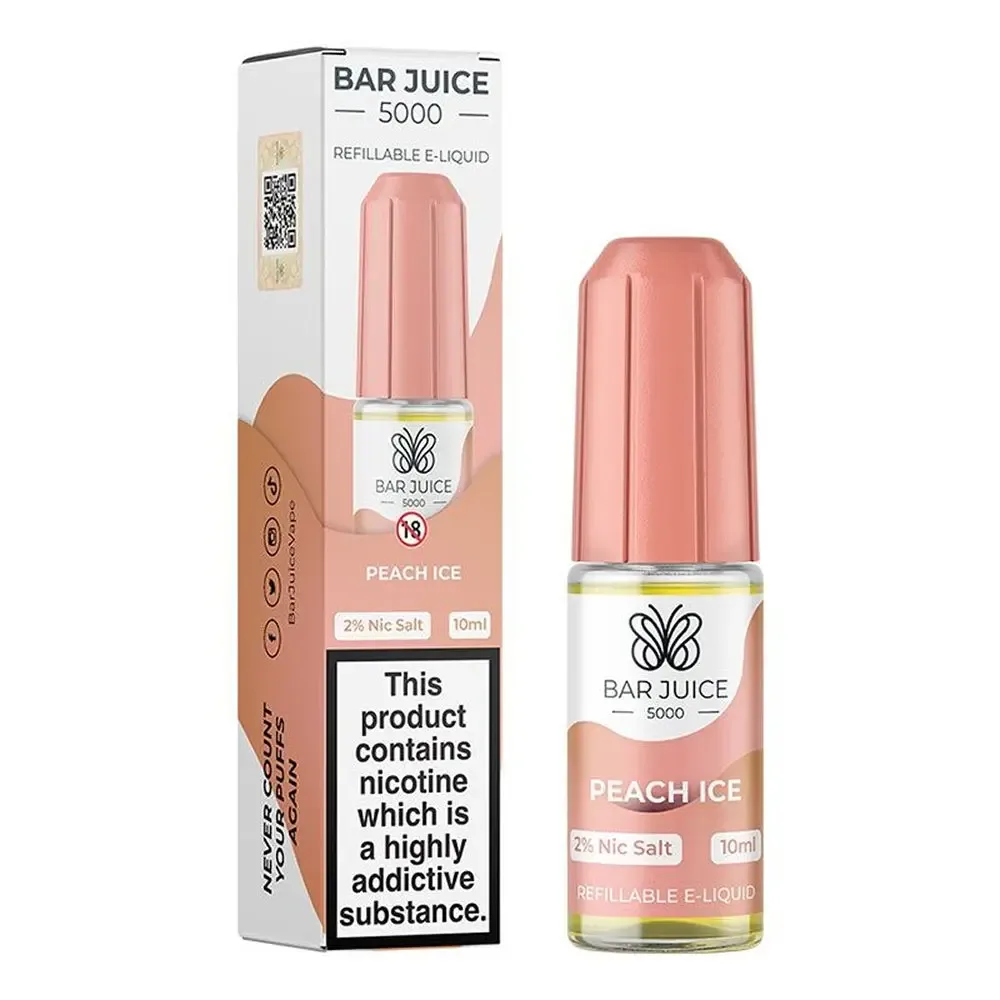 Peach Ice Nic Salt E-liquid By Bar Juice 5000