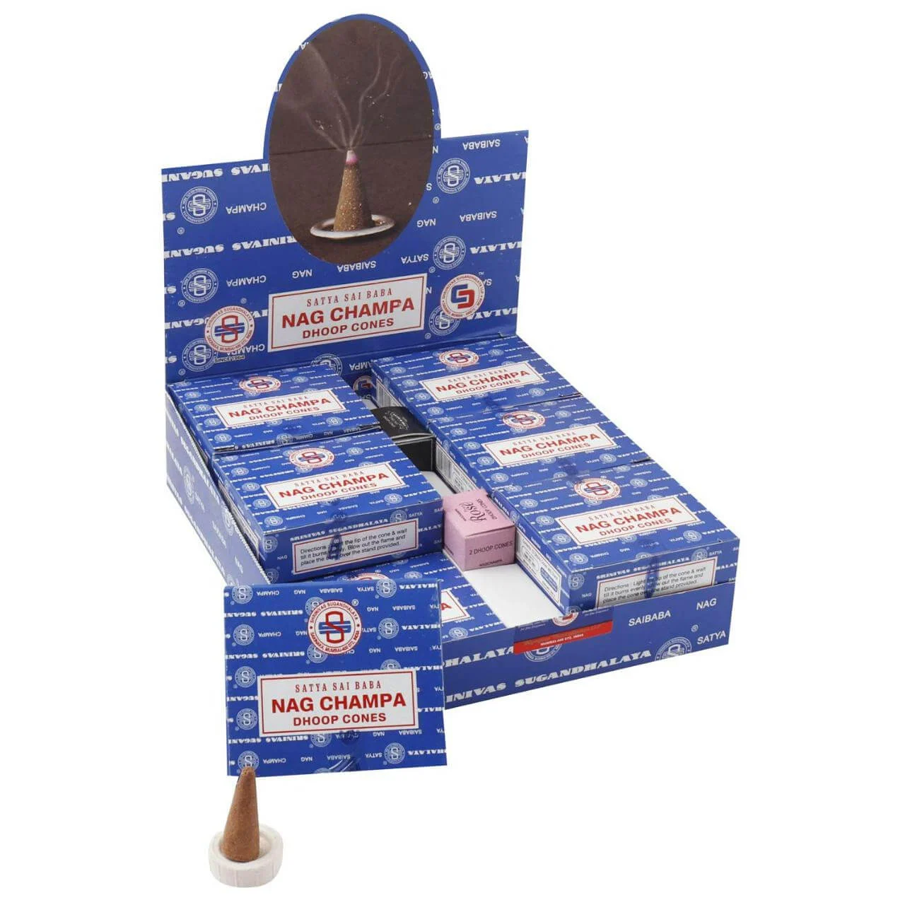 Satya Nag Champa Dhoop Cones -12PK - Image 2